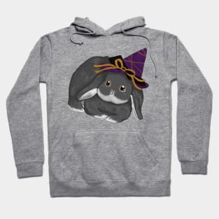 Black Rabbit Witch Hat Bunny _ Bunniesmee Hoodie